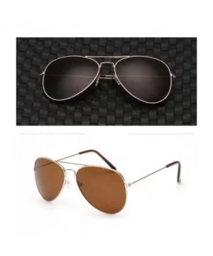 Mirrored Aviator Sunglasses for Men Women Unisex Oversized Trendy Designer UV400 Sun Glasses - H - C5195IG3SGO $6.57 Oval