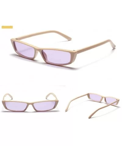 Unisex Vintage Sunglasses Triangle Eggshell - Eggshell - CS18HWILH8O $7.86 Cat Eye