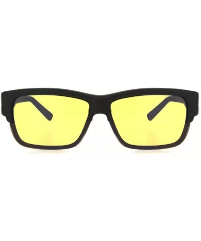 Solar Shield-ridgeway Rectangular Fits Over Sunglasses - Black/Night Driving Lens - CY196GUDQR0 $16.07 Shield