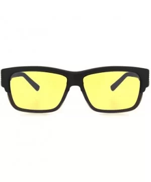 Solar Shield-ridgeway Rectangular Fits Over Sunglasses - Black/Night Driving Lens - CY196GUDQR0 $16.07 Shield