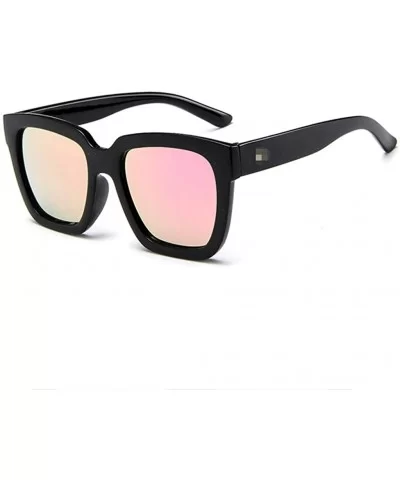 Polarized Classic Style Sunglasses with Mirror Lens Vintage Retro Goggle Sunglasses - Pink - CE18N88L6K4 $4.50 Goggle