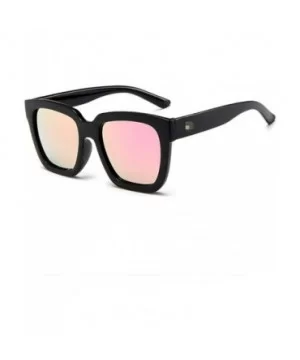 Polarized Classic Style Sunglasses with Mirror Lens Vintage Retro Goggle Sunglasses - Pink - CE18N88L6K4 $4.50 Goggle