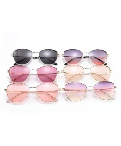 Ultra light Fashion Lady Full Frame Cat glasses Brand Designer Mens trend Sunglasses - Purple&white - C518X23RETQ $10.61 Round