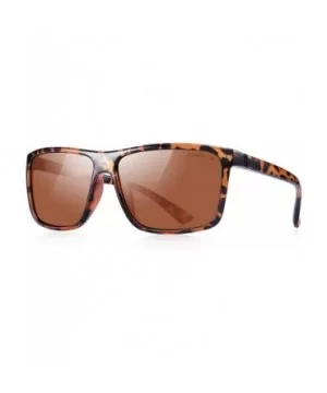 Men Polarized Sunglasses Fashion Male Sun glasses 100% UV Protection S8225 - Leopard Brown - CY19CD4RHDM $7.66 Wayfarer