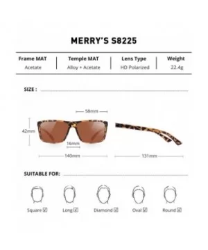 Men Polarized Sunglasses Fashion Male Sun glasses 100% UV Protection S8225 - Leopard Brown - CY19CD4RHDM $7.66 Wayfarer