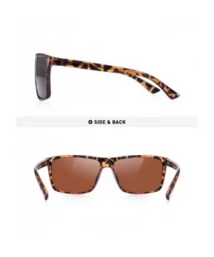 Men Polarized Sunglasses Fashion Male Sun glasses 100% UV Protection S8225 - Leopard Brown - CY19CD4RHDM $7.66 Wayfarer