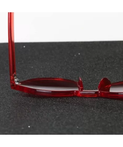 Colored Sunglasses Mirrored Protection - Red - C118SZXUCL0 $4.91 Cat Eye