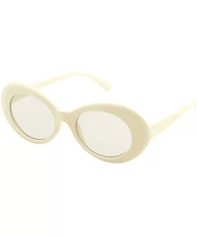 Sunglasses Retro Vintage Unisex Sunglasses Rapper Oval Shades Grunge Glasses - L - CD18H3C4WNZ $5.09 Oval