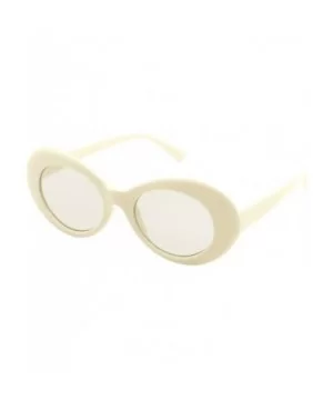 Sunglasses Retro Vintage Unisex Sunglasses Rapper Oval Shades Grunge Glasses - L - CD18H3C4WNZ $5.09 Oval