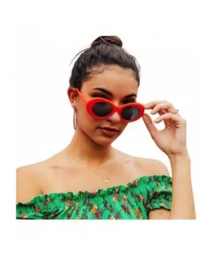 Sunglasses Retro Vintage Unisex Sunglasses Rapper Oval Shades Grunge Glasses - L - CD18H3C4WNZ $5.09 Oval