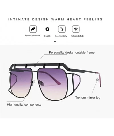 Large Frame Irregular Lens Sunglasses UV400 Sun glasses for Girl/Women 23012 - Blackred - C818AGELYTX $6.75 Aviator