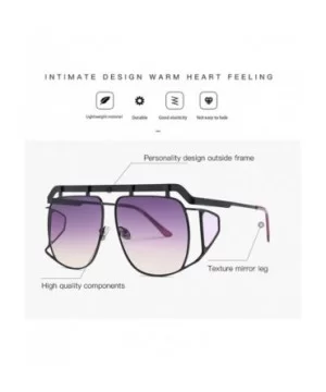 Large Frame Irregular Lens Sunglasses UV400 Sun glasses for Girl/Women 23012 - Blackred - C818AGELYTX $6.75 Aviator