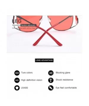 Large Frame Irregular Lens Sunglasses UV400 Sun glasses for Girl/Women 23012 - Blackred - C818AGELYTX $6.75 Aviator