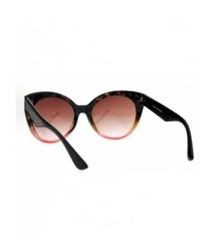 Sunglasses Womens Round Butterfly Frame Glitter Sides UV 400 - Tortoise Red - CQ1848K357I $11.01 Butterfly