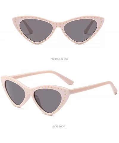 Unisex Fashion Sunglasses Rapper Oval Frame Cat Eyes Shade Glasses - E - CJ18TQIW2HZ $5.43 Cat Eye