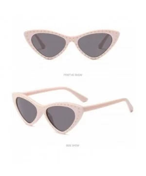 Unisex Fashion Sunglasses Rapper Oval Frame Cat Eyes Shade Glasses - E - CJ18TQIW2HZ $5.43 Cat Eye