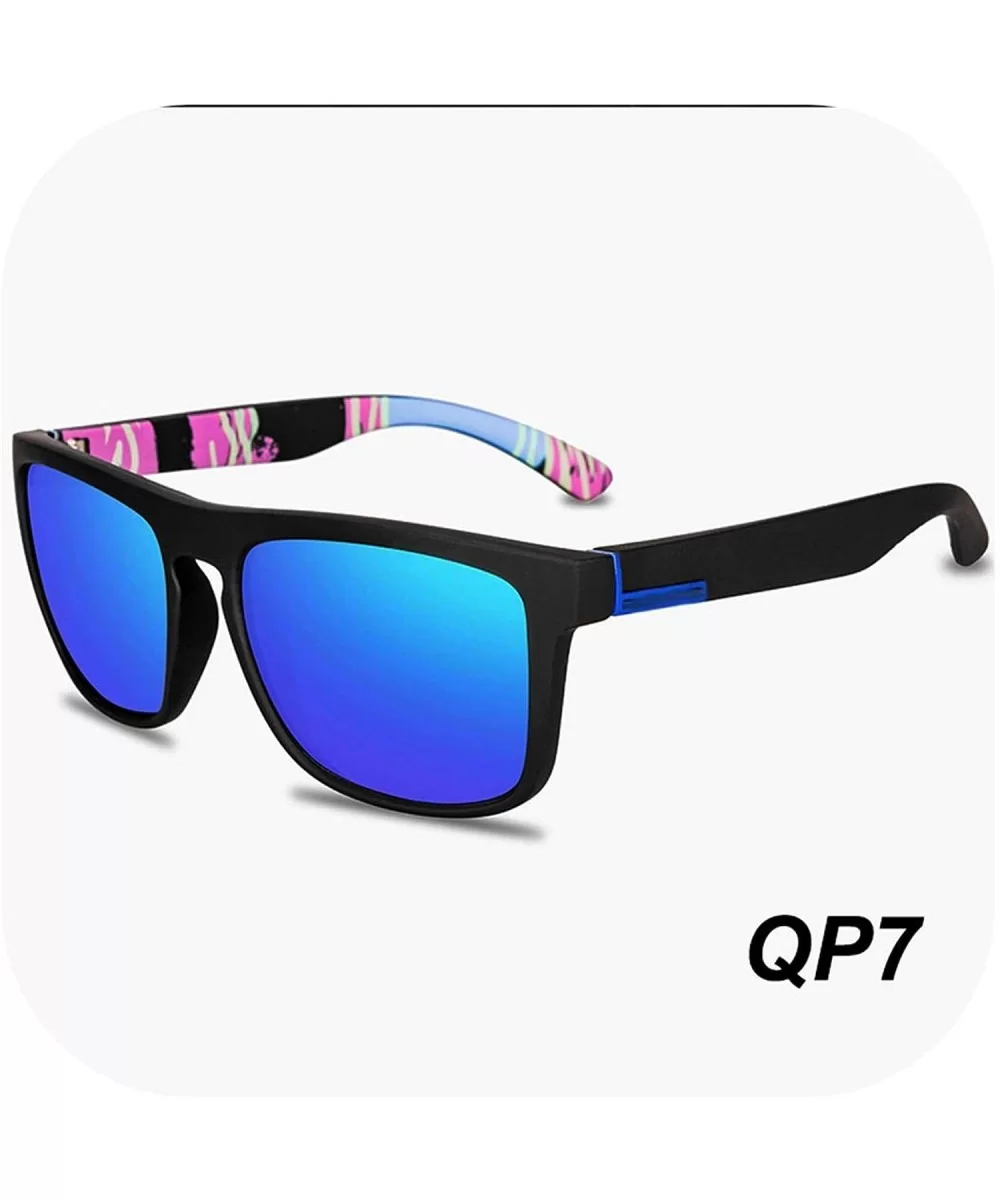 Square Sunglasses Men Polarized Sun Glasses Retro Vintage Goggles Women Fashion UV400 Driving Eyewear - Qp7 - CD19854ELO6 $30...