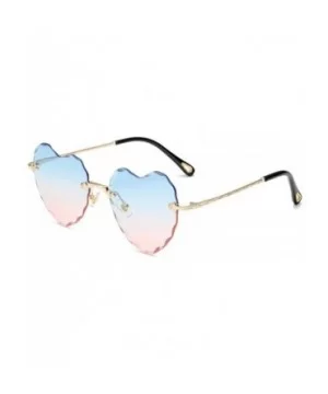 2018 Love Heart Sunglasses Women Fashion RimlSun Glasses Cute Sexy Gradient UV400 Party - C3 - CA197Y6GZMI $18.41 Oversized