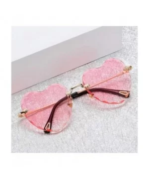 2018 Love Heart Sunglasses Women Fashion RimlSun Glasses Cute Sexy Gradient UV400 Party - C3 - CA197Y6GZMI $18.41 Oversized