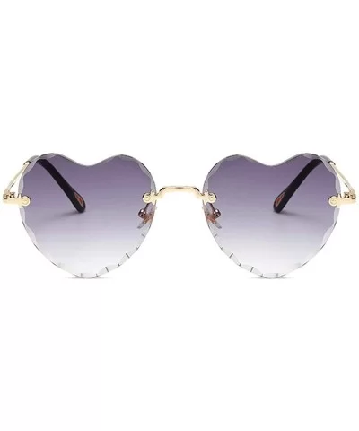 2018 Love Heart Sunglasses Women Fashion RimlSun Glasses Cute Sexy Gradient UV400 Party - C3 - CA197Y6GZMI $18.41 Oversized