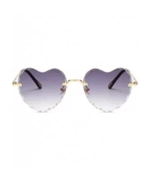 2018 Love Heart Sunglasses Women Fashion RimlSun Glasses Cute Sexy Gradient UV400 Party - C3 - CA197Y6GZMI $18.41 Oversized