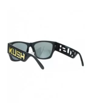 KUSH Sunglasses Black Square Hipster Celebrity Fashion Shades - Matte Black Gold - CG1809NE36N $6.46 Square