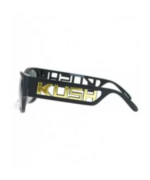 KUSH Sunglasses Black Square Hipster Celebrity Fashion Shades - Matte Black Gold - CG1809NE36N $6.46 Square