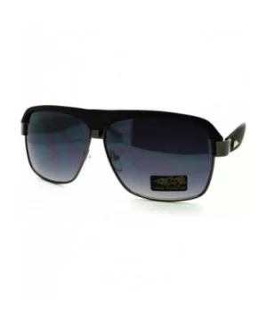 Retro Fashion Sunglasses Square Flat Top Rim Fresh Look - Matte Black - CY11MYRNWRR $6.40 Square