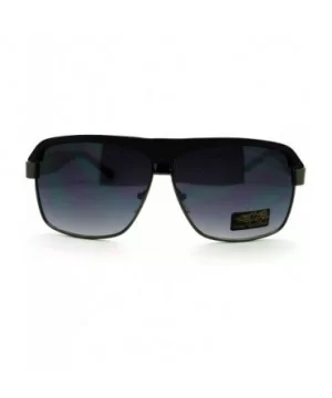 Retro Fashion Sunglasses Square Flat Top Rim Fresh Look - Matte Black - CY11MYRNWRR $6.40 Square