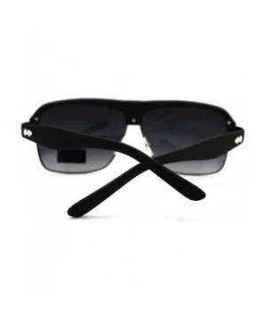 Retro Fashion Sunglasses Square Flat Top Rim Fresh Look - Matte Black - CY11MYRNWRR $6.40 Square