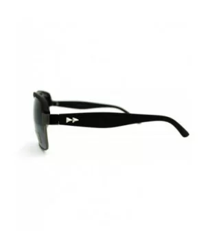 Retro Fashion Sunglasses Square Flat Top Rim Fresh Look - Matte Black - CY11MYRNWRR $6.40 Square