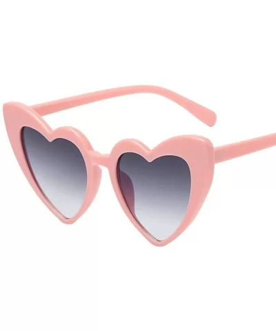 Women Fashion Cute Heart-shaped Shades Sunglasses Integrated UV Glasses - C - C018RYA48SU $7.76 Square