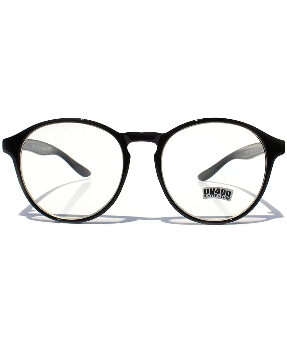 SIMPLE Korean Style K-POP Round Fashion Glasses - Matte Black - C318Z9U3U8E $15.98 Wayfarer