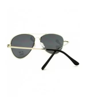 Classic Aviator Sunglasses Unisex Double Bridge Spring Hinge Frame - Silver - C511EZH6UJV $7.87 Aviator