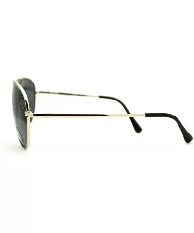 Classic Aviator Sunglasses Unisex Double Bridge Spring Hinge Frame - Silver - C511EZH6UJV $7.87 Aviator