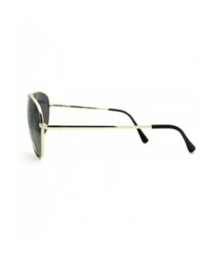 Classic Aviator Sunglasses Unisex Double Bridge Spring Hinge Frame - Silver - C511EZH6UJV $7.87 Aviator