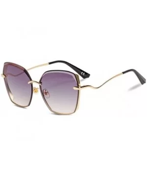 Classic fashion frameless sunglasses - metal frameless classic aviator glasses - B - CA18SCYQ6RA $29.76 Aviator