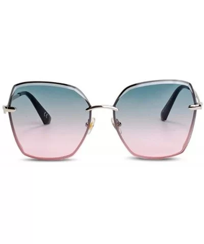 Classic fashion frameless sunglasses - metal frameless classic aviator glasses - B - CA18SCYQ6RA $29.76 Aviator