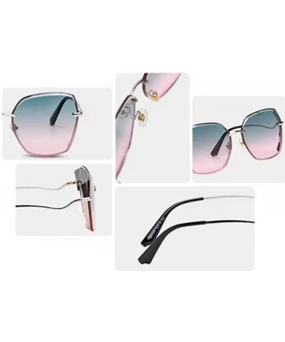 Classic fashion frameless sunglasses - metal frameless classic aviator glasses - B - CA18SCYQ6RA $29.76 Aviator