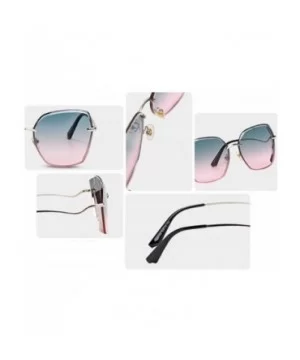 Classic fashion frameless sunglasses - metal frameless classic aviator glasses - B - CA18SCYQ6RA $29.76 Aviator