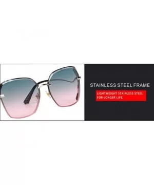 Classic fashion frameless sunglasses - metal frameless classic aviator glasses - B - CA18SCYQ6RA $29.76 Aviator