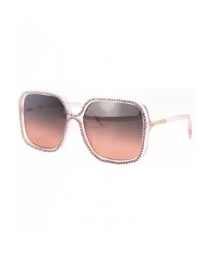 Oversized Square Sunglasses For Women Rhinestone Crystal Bling UV400 Glasses - CE197KY0SHG $10.56 Oversized