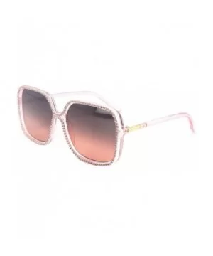 Oversized Square Sunglasses For Women Rhinestone Crystal Bling UV400 Glasses - CE197KY0SHG $10.56 Oversized