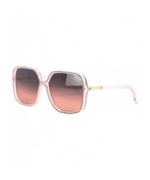 Oversized Square Sunglasses For Women Rhinestone Crystal Bling UV400 Glasses - CE197KY0SHG $10.56 Oversized