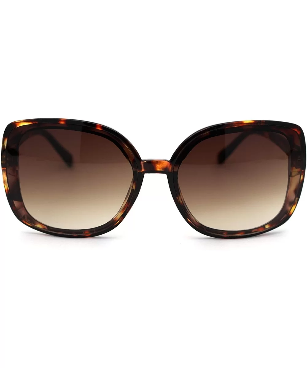 Womens Diva Thin Plastic Frame Butterfly Sunglasses - Tortoise Brown - CN18YW8G3IH $7.77 Butterfly