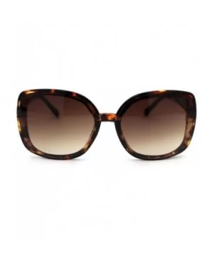 Womens Diva Thin Plastic Frame Butterfly Sunglasses - Tortoise Brown - CN18YW8G3IH $7.77 Butterfly