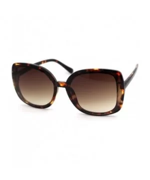 Womens Diva Thin Plastic Frame Butterfly Sunglasses - Tortoise Brown - CN18YW8G3IH $7.77 Butterfly