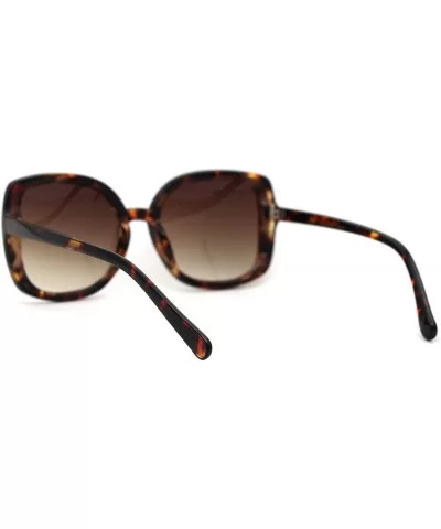 Womens Diva Thin Plastic Frame Butterfly Sunglasses - Tortoise Brown - CN18YW8G3IH $7.77 Butterfly