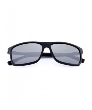 Polarized Square Sunglasses for Men Sports Aluminum Legs O8132 - Silver Mirror - CP18MDE2EX9 $12.21 Square