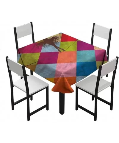 tableclothStain Spillproof Sunglasses Home Square Tablecloth - Multi-02 - C6198U62QD9 $35.32 Square